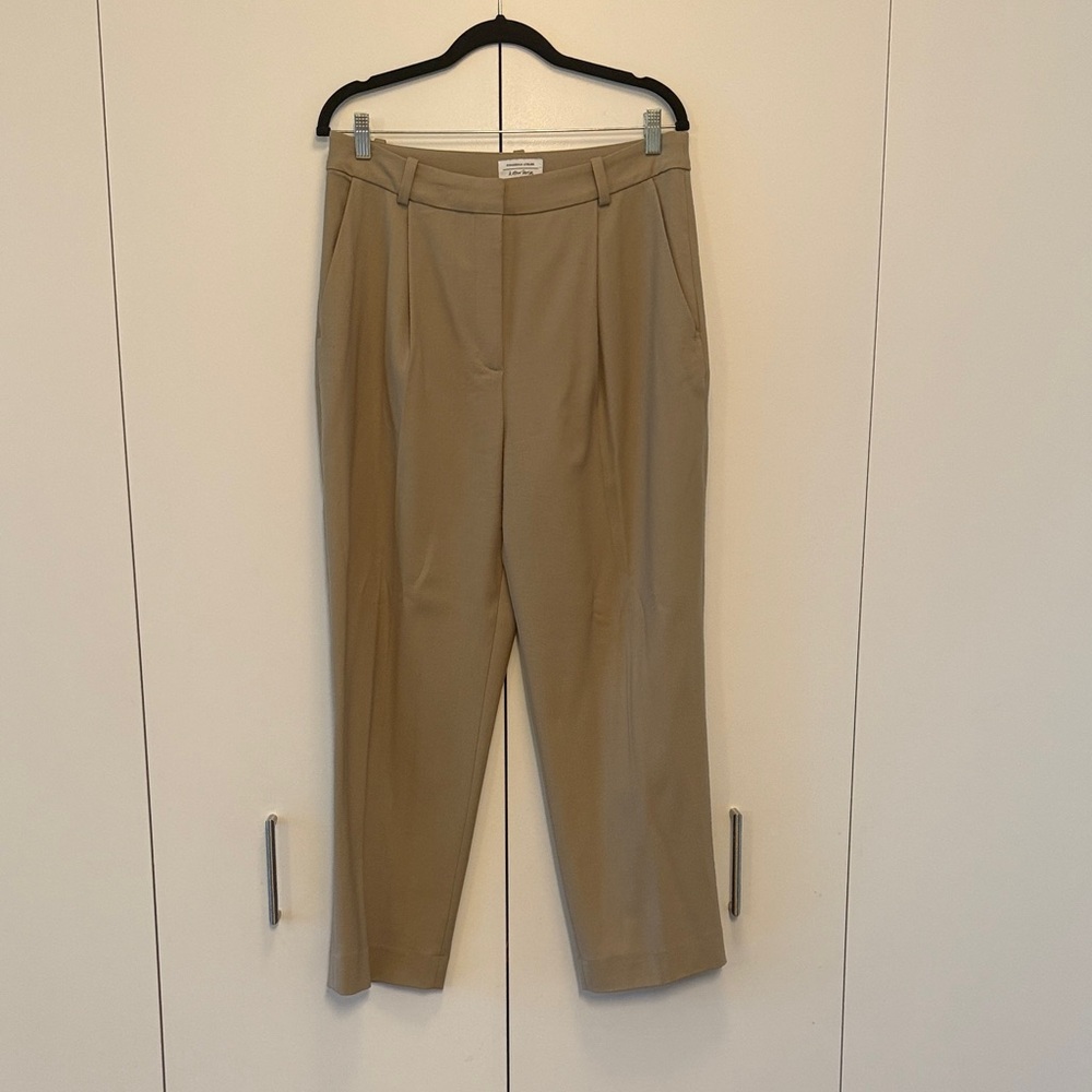& Other Stories Tailored High Waist Trousers in Beige - Size 10